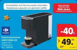 Carrefour Espressomachine HMC1145D-25 aanbieding