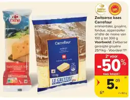 Carrefour Zwitserse kaas Carrefour aanbieding