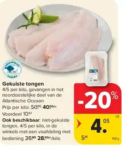 Carrefour Gekuiste tongen aanbieding
