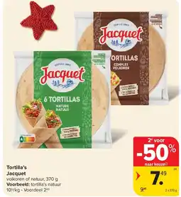 Carrefour Tortilla’s Jacquet aanbieding