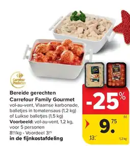 Carrefour Bereide gerechten Carrefour Family Gourmet aanbieding