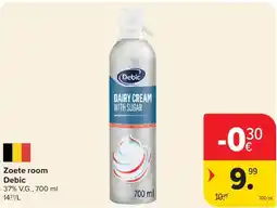 Carrefour Zoete room Debic aanbieding