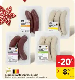 Carrefour Feestelijke witte of zwarte pensen aanbieding