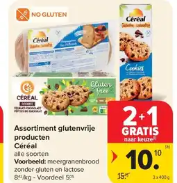 Carrefour Assortiment glutenvrije producten Céréal aanbieding
