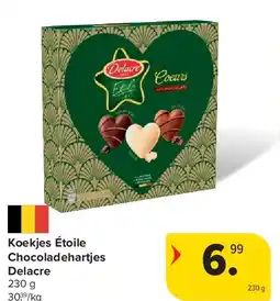 Carrefour Koekjes Étoile Chocoladehartjes Delacre aanbieding