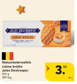 Carrefour Natuurboterwafels crème brûlée Jules Destrooper aanbieding