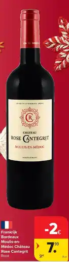 Carrefour Frankrijk Bordeaux Moulis-enMédoc Château Rose Cantegrit aanbieding