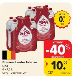 Carrefour Bruisend water Intense Spa aanbieding