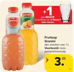 Carrefour Fruitsap Granini aanbieding