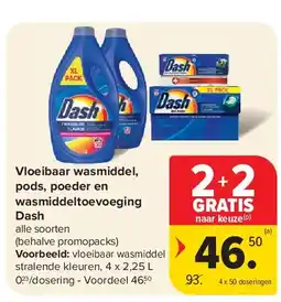 Carrefour Vloeibaar wasmiddel, pods, poeder en wasmiddeltoevoeging Dash aanbieding