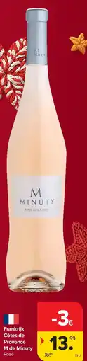 Carrefour Frankrijk Côtes de Provence M de Minuty aanbieding