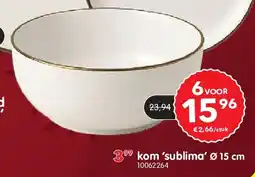 Yess kom ‘sublima’ Ø 15 cm aanbieding