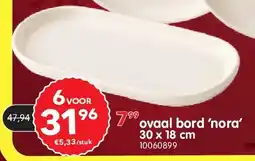 Yess ovaal bord ‘nora’ 30 x 18 cm aanbieding