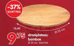 Yess draaiplateau bamboe aanbieding