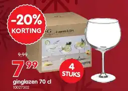 Yess ginglazen 70 cl aanbieding