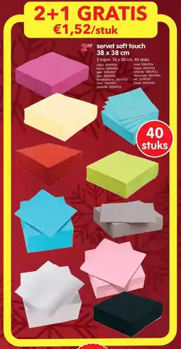 Yess servet soft touch 38 x 38 cm aanbieding