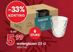 Yess waterglazen 25 cl aanbieding