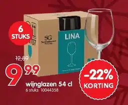 Yess wijnglazen 54 cl aanbieding