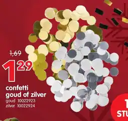 Yess confetti goud of zilver aanbieding