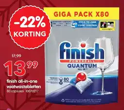 Yess finish all-in-one vaatwastabletten aanbieding