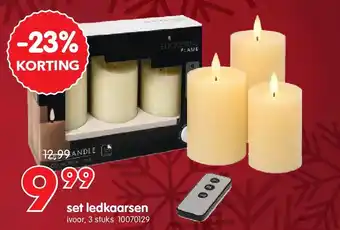 Yess set ledkaarsen aanbieding