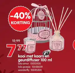 Yess kooi met kaars en geurdiffuser 100 ml aanbieding