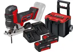 Coolblue Einhell TP-JST 18/135 Li BL Solo Batterie 4,0 Ah (2x) E-Case L Kit de Démarrage aanbieding