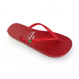 Decathlon Brasileras teenslippers voor dames in rood met rubberen zolen aanbieding