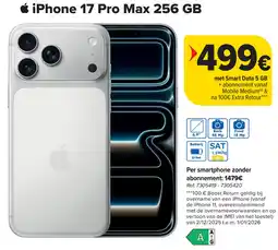 Carrefour iPhone 17 Pro Max 256 GB aanbieding
