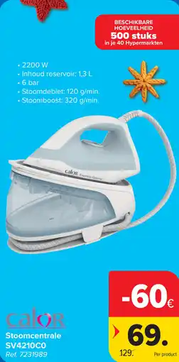Carrefour Calor Stoomcentrale SV4210C0 aanbieding