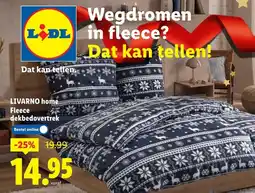 Lidl Livarno home fleece dekbedovertrek aanbieding