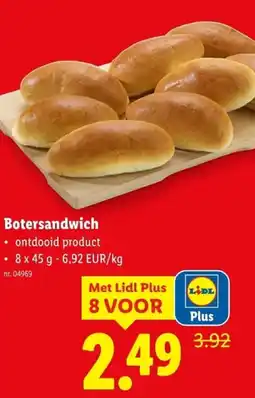 Lidl Botersandwich aanbieding