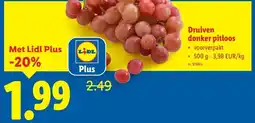 Lidl Druiven donker pitloos aanbieding