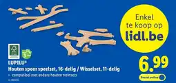 Lidl Lupilu Houten spoor speelset / Wisselset aanbieding
