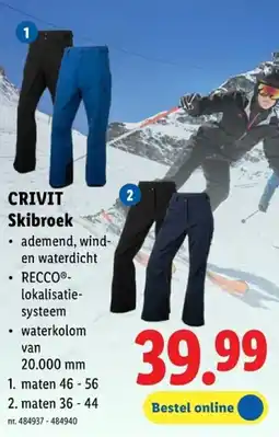 Lidl Crivit skibroek aanbieding