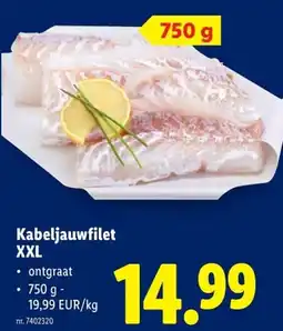Lidl Kabeljauwfilet XXL aanbieding