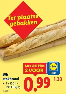Lidl Wit stokbrood aanbieding