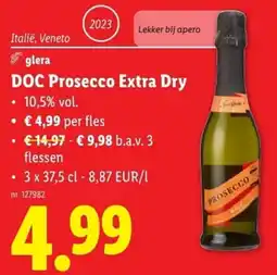 Lidl DOC Prosecco Extra Dry aanbieding