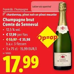 Lidl Champagne brut Comte de Senneval aanbieding