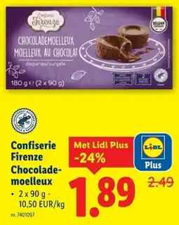 Lidl Confiserie Firenze Chocolade moelleux aanbieding