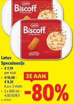 Lidl Lotus Speculoosijs aanbieding