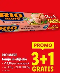 Lidl Rio mare tonijn in olijfolie aanbieding