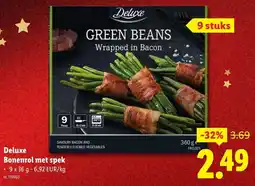 Lidl Deluxe Bonenrol met spek aanbieding