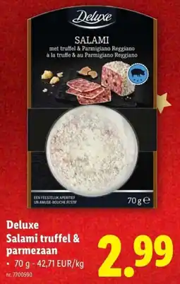 Lidl Deluxe Salami truffel & parmezaan aanbieding