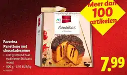 Lidl Favorina Panettone met chocoladecrème aanbieding