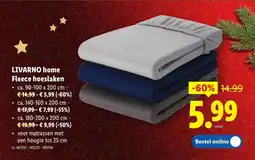 Lidl Livarno home fleece hoeslaken aanbieding