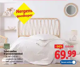 Lidl Texels wollen 4-seizoenendekbed aanbieding