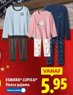 Lidl Fleece pyjama aanbieding