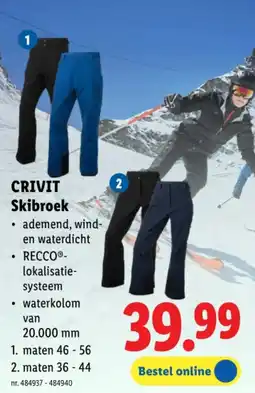 Lidl Skibroek aanbieding