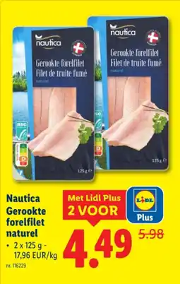 Lidl Gerookte forelfilet naturel aanbieding